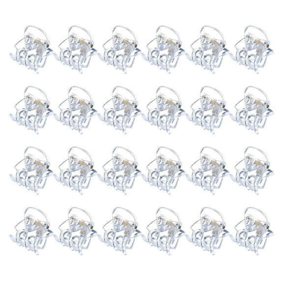 24Pcs Small Mini Hair Clips Tiny Hair Claws Pins Clamps Plastic for Women Girl's Hair (Clear)
