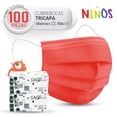 thumbnail image 2 of Cubrebocas Tricapa Gaon para Niños 100pz rojo, 2 of 6