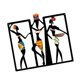 thumbnail image 5 of Decoración de pared africana, arte colgante, adorno de regalo de inauguración de la casa, escultura de pared de danza de mujeres africanas para, 5 of 9