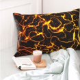 thumbnail image 4 of Fuzoiu Orange Lightning Print Pillow Case with Hidden Zipper,Pillow Covers,Soft and Comfortable Pillowcase-20"x30", 4 of 6