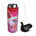 thumbnail image 2 of Salouo Pig Pattern 18 oz Water Bottle With Straw,Stainless Steel Sports Water Cup Flask Wide Mouth Travel Thermal Mug for Home Office Car, 2 of 8