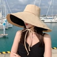 thumbnail image 7 of Super Wide Brim Women Sun Hat Cotton Floppy Packable Reversible Wired Edge Hats UV Protection Summer Beach Travel Garden, 7 of 7