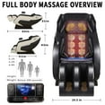thumbnail image 3 of Zero Gravity Massage Chair Full Body with Lumbar & Calf Heat, 20 Airbags, 8+2 Rollers, Foot Roller, Bluetooth, Shiatsu Deep Tissue for Back Pain Relief, Home Office - Black, 3 of 9