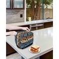 thumbnail image 3 of Navy Blue Brown Toaster Cover 4 Slice, Large Kitchen Appliance Covers, Rustic Farmhouse Dog Paw Vintage Toaster Oven Cover with Loop, Bread Machine Cover Polyester Dust Cover Protection, 3 of 4