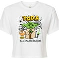 thumbnail image 3 of Star Wars - Yoda Scribble - Juniors Cropped Tee, 3 of 5