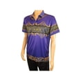 thumbnail image 4 of Men's Sports Polo Shirt Barocco Fashion Printed Short Sleeves Soft BSP612 Indigo, 4 of 8
