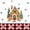White Green Brown, variant on Erosebridal Gingerbread House Twin Fitted Sheet 2 Pieces,Christmas Village Bedding,White Green Brown,1 Fitted Sheet and 1 Pillowcase