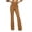 Brown, variant on Women's Dress Pants High Waisted Stretch Formal Business Slim Flared Work Pants with Pockets Fall Spring Pull On Office Slacks Brown XXL
