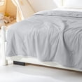 thumbnail image 4 of Cooling Comforter Twin Size, Cool Sleeping Skinfriendly Washable Summer Blanket for Night Sweats Hot Sleeper Gray, 4 of 6