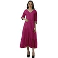 thumbnail image 1 of Moomaya Robes d'Été Unies Femmes Robe à Manches Longues Longues Robes, 1 of 6