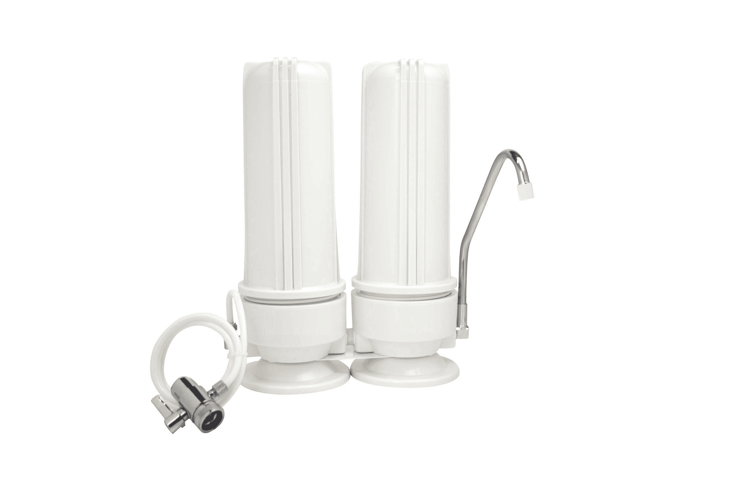 Countertop Water Filter 2 Stage Filtration Sediment & Carbon