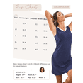 thumbnail image 6 of EA'S SECRET Womens Nightgown Bamboo Rayon Night Gowns for Women V Neck Nightwear Sleepshirts Sleep Shirt Knee Length Nightshirt Dress for Pajamas Party 2-Pack(Rose Pink/Navy,2XL), 6 of 7