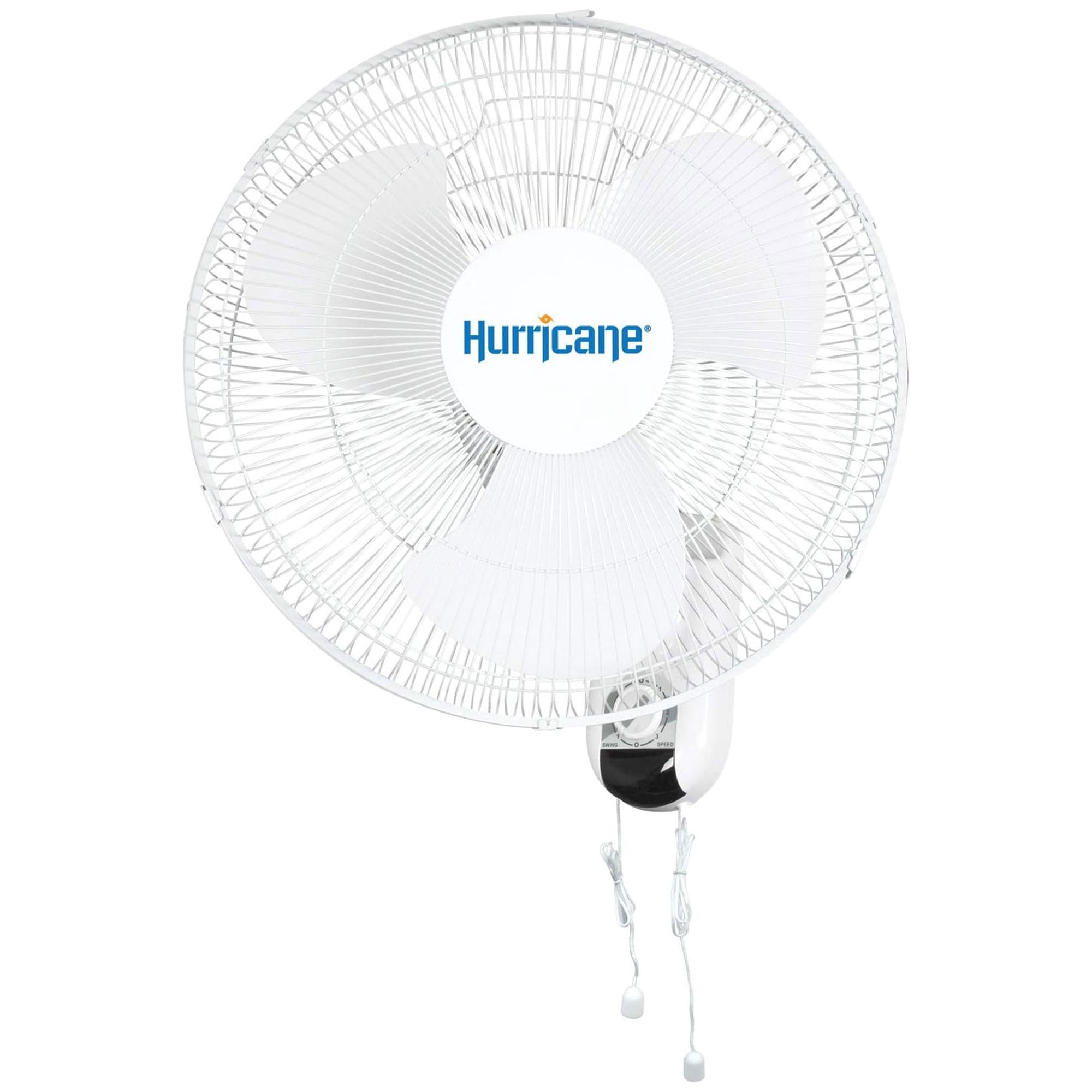 Hurricane Classic 16 Inch 90 Degree Oscillating Wall Fan, White (4 Pack)