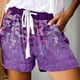 thumbnail image 4 of Pantalones Cortos De Cintura Alta, Cómodos De Usar, Lavado A Máquina, Pantalones Cortos De Verano, Patrón De Impresión Para Vacaciones Para El Hogar Para Mujeres YLSHRF Otros, 4 of 5