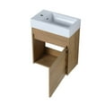 thumbnail image 5 of 18'' Floating Wall-Mounted Bathroom Vanity with White Resin Sink & Soft-Close Cabinet Door, 5 of 9