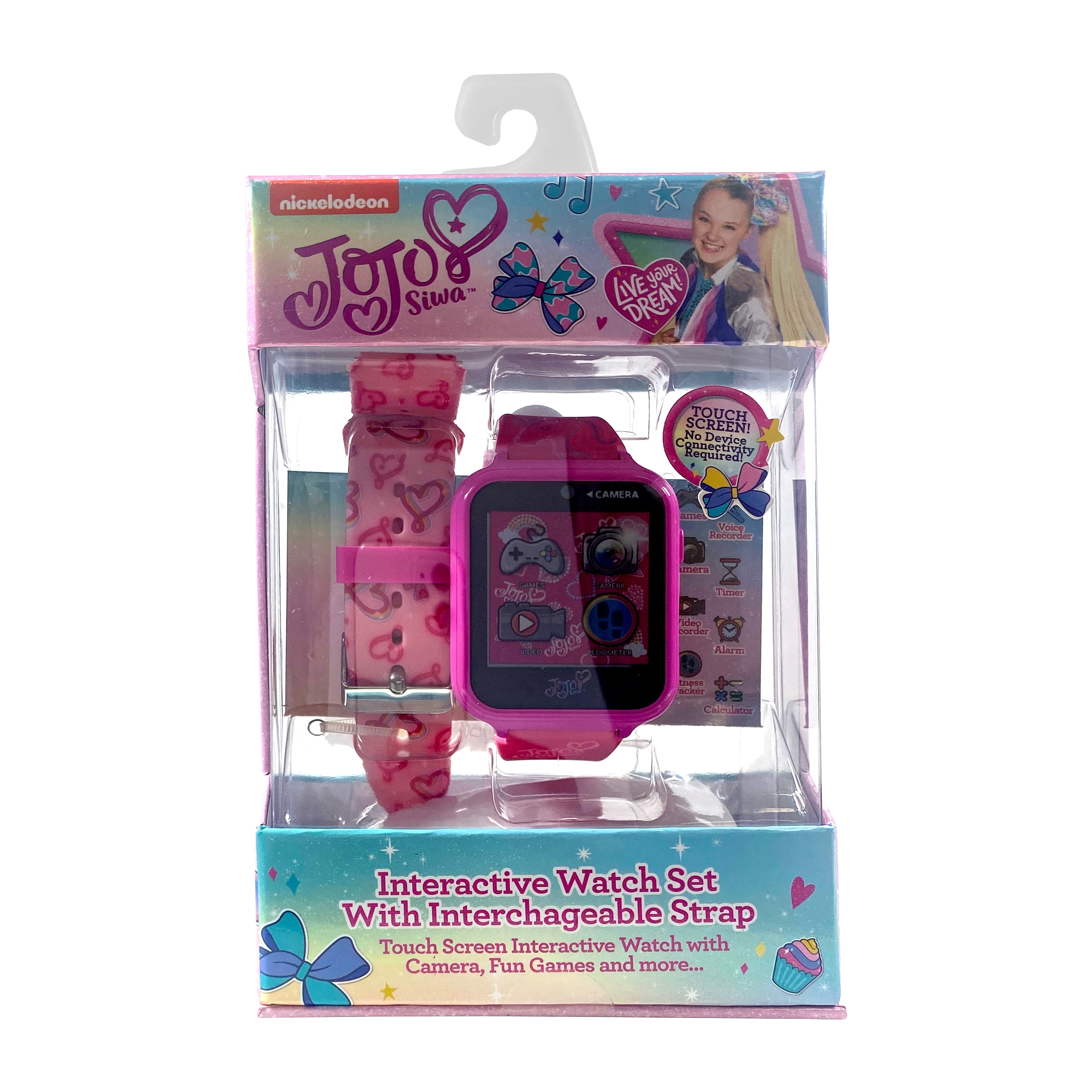 Jojo Siwa iTime Kids Interactive Smart Watch with Interchangeable Strap Set