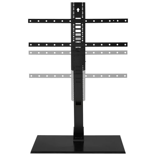 Sanus Systems Table Top TV Stand with Swivel TV Mount for 40"–86" TVs, Adjustable Height, Black (BSTV2-B3)