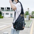 thumbnail image 2 of Bolso de pecho de gran capacidad para exteriores, bolso de mensajero deportivo unisex, bolso de hombre de estilo japonés y coreano, bolso de viaje, bolso para equipo de pesca, 2 of 6