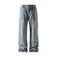 thumbnail image 2 of Afuyipoi Flare Denim Pants for Men, Casual Stylish Jeans with Functional Pockets Blue Size 5XL, 2 of 10