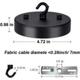 thumbnail image 3 of GFDYREE ZOOSSI 5 Inches Steel Light Canopy Kit, Black Ceiling Canopy Kit with Hook, Modern Ceiling Light Plate, Light Fixture Canopy for Pendant Light, Chandelier Canopy with All Mounting Ha, 3 of 7