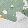 thumbnail image 5 of Erosebridal Goose Twin Quilt Set for Girls, Green Folk Art Twin Coverlet Set, 2 Pieces 1 Bedspread and 1 Pillowcase, 5 of 7