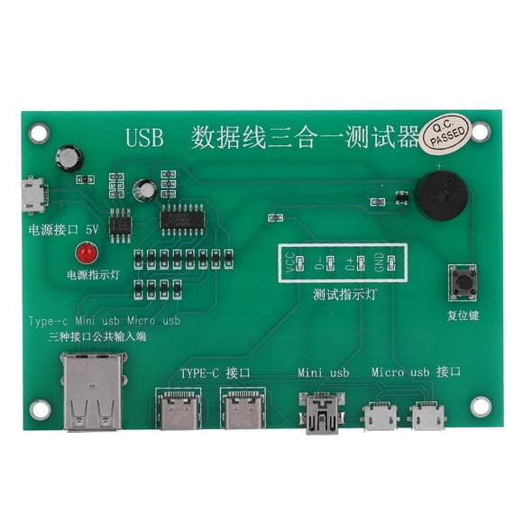 Oubit USB Cable Triad Tester,3 in 1 Data Charging Cable Test Card Cable Test Card Extended Durability