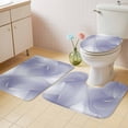 thumbnail image 4 of Violet Gradient Bathroom Rugs Set Gold White Ombre Marble Abstract Stone Texture Non Slip Absorbent Soft Bath Mats 3 Piece Set with Bathroom Rug, U-Shaped Floor Mat, Toilet Seat Cover Large Size, 4 of 9