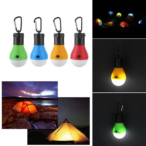 Tal 4 piezas de equipo y equipo para acampar, bombillas compactas para acampar, luces LED portátiles para colgar con batería para tienda de campa?a para acampar, caminar, acampar en apagones XianweiShao 8390612637636