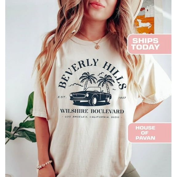 Vintage Beverly Hills Shirt, Los Angeles Graphic Tee, Bachelorette Trip Shirt, Comfort Colors® Bachelorette Party Shirt