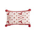 thumbnail image 2 of Funda de Cojín Ganfancp Decoración Navideña Lazo de Terciopelo 1* Funda de Alm, 2 of 6