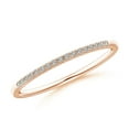 thumbnail image 1 of Angara Natural Diamond Ring - Fishtail Set Diamond Semi Eternity Wedding Ring in 14K Rose Gold for Women (Ring Size = 9), 1 of 8