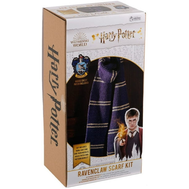 Harry Potter - Ensemble à tricoter écharpe Serdaigle - Comprend des  instructions, du fil et des aiguilles à tricoter 