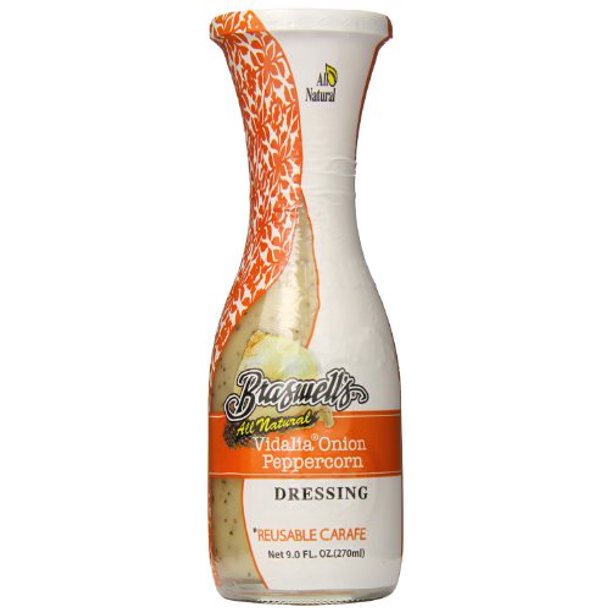 Braswell Dressing Carafe, Vidalia Peppercorn, 9 Ounce (Pack of 6