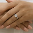 thumbnail image 5 of JEWELEGANT 1.5 Ct Oval Cut Moissanite Engagement Ring, Unique 3 Stone 18K Solid Gold Ring for Women, 5 of 8