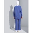 thumbnail image 3 of Light Navy Blue - Crew neck - Tracksuit Set - Refka, 3 of 5