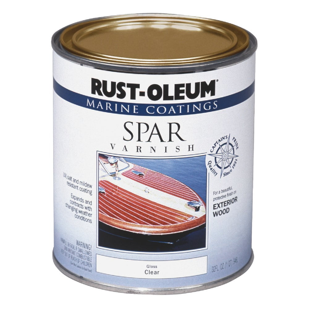 RustOleum Gloss Marine Spar Exterior Varnish, Quart