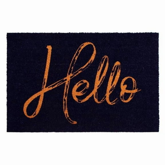 Calloway Mills Canty Hello Black Outdoor Doormat 24" x 36"