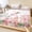 White Pink, variant on Twin Sze Fitted Sheet Set - Pink Christmas 2 Piece Bedding Sets 16" Deep Pocket Fitted Sheet with 1 Pillowcase, Cute Snowman Xmas Poinsettia Botanical Brushed Microfiber Hotel Luxury Bed Sheets