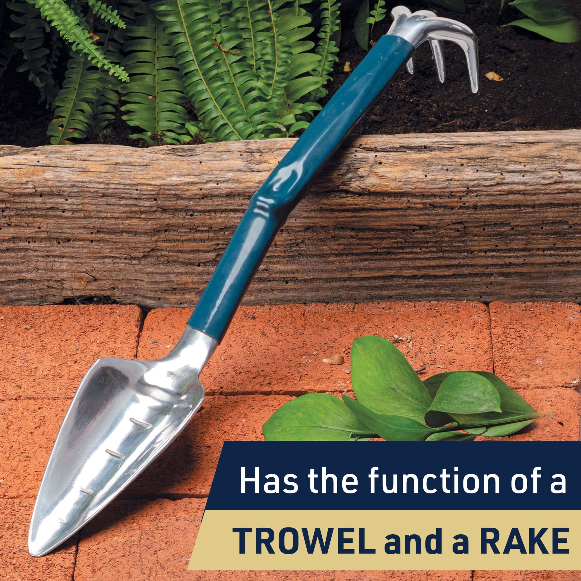 Kings County Tools Garden Shovel and Rake Combo - Garden Hoe and Trowel