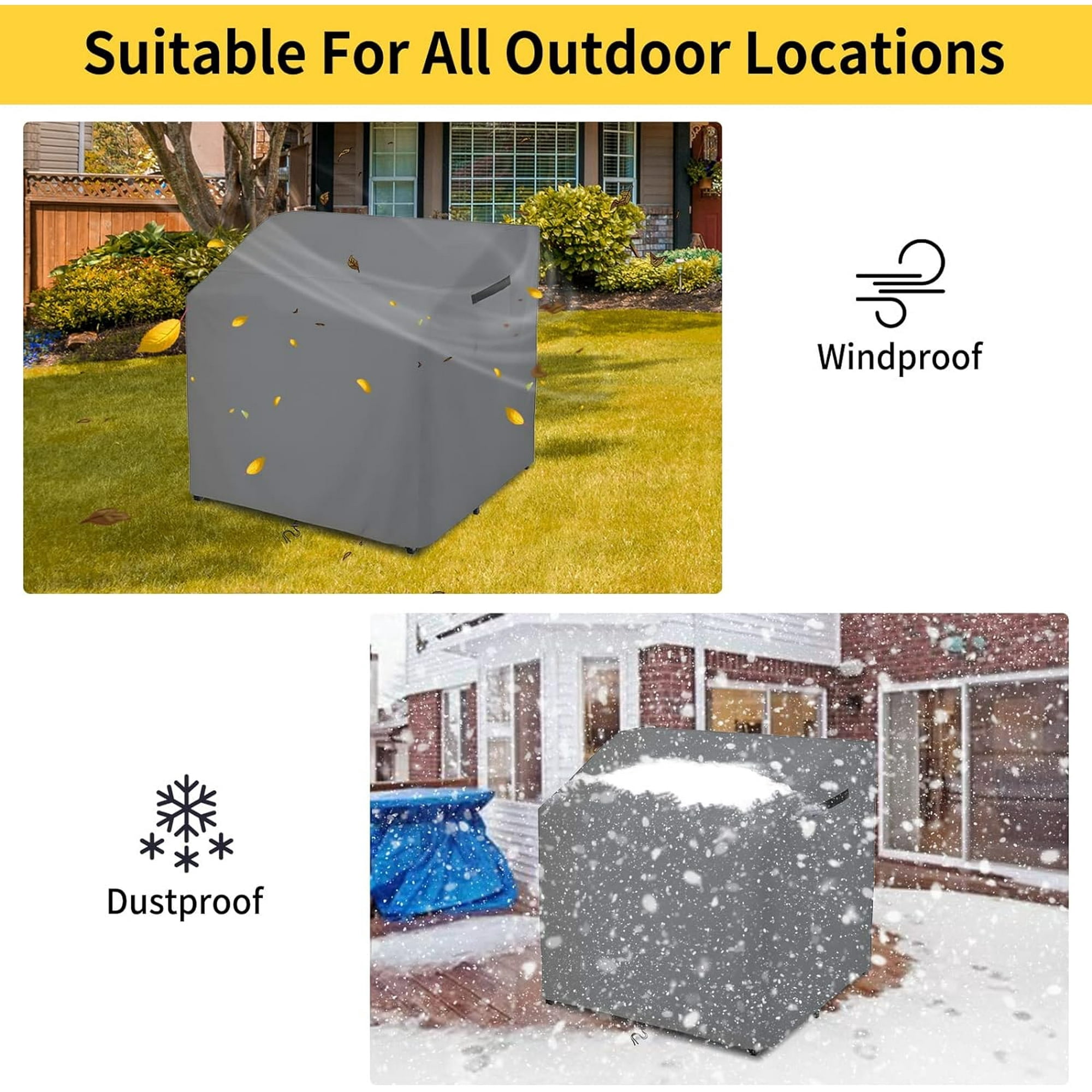 Outdoor Bar Set Cover-Weatherproof & Waterproof,Heavy Duty Patio Dining Table Cover for Bar Furniture Set with Chairs