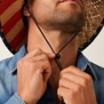 thumbnail image 4 of ZZkhGO Western Cowboy Wide-Brimmed Hat, Retro Vintage Style with Adjustable Drawstring, Sun Protection Outdoor Hat for Ranch Riding Camping Beach, 4 of 7