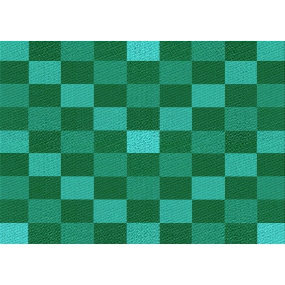 Ahgly Company Machine Washable Indoor Rectangle Transitional Forest Green Area Rugs, 5' x 7'