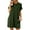 ARMYGREEN, variant on TEMOFON Womens T Shirt Dresses Summer Short Sleeve Loose Tunic with Pocket Casual Swing Dress Fashion Sundress Solid color Black Size L