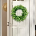 thumbnail image 5 of Artificial Wreath Green Leaves for Home Decor Flower All Seasons 49cm, 5 of 8