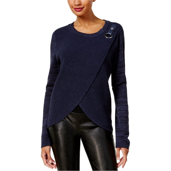 I.N.C Womens Non Leather Knit Sweater, Blue, XX-Large