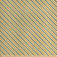 thumbnail image 1 of Abstract Fabric by the Yard, Ornamental Illustration with Diagonal Zigzag Stripes, Decorative Upholstery Fabric for Chairs & Home Accents, Pale Peach Cadet Blue by Ambesonne, 1 of 4