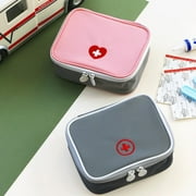 Trayknick Mini Outdoor First Aid Kit Bag Travel Portable Medicine Organizer Emergency Kit Grey