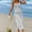 c01White, variant on Arnsht Women's Hollow Out Cover Up Dress Drawstring Side Halter Sleeveless Soft Comfortable Breathable Beach Swimsuit White S