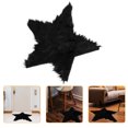 thumbnail image 2 of Suave y moderno, creativo, en forma de estrella, cojín de felpa, alfombra, alfombra, tapete de suelo, tapetes para mesa de té para decoración (negro), 2 of 7