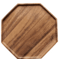 thumbnail image 3 of Set of 2 Acacia Wood Charcuterie Boards Round Wooden Serving Tray Fruit Platter Decor Trays Serving Ware Food Dish Serving Platters Cheese Board Square Party Trays Charger Plate Hosting Essentials, 3 of 6